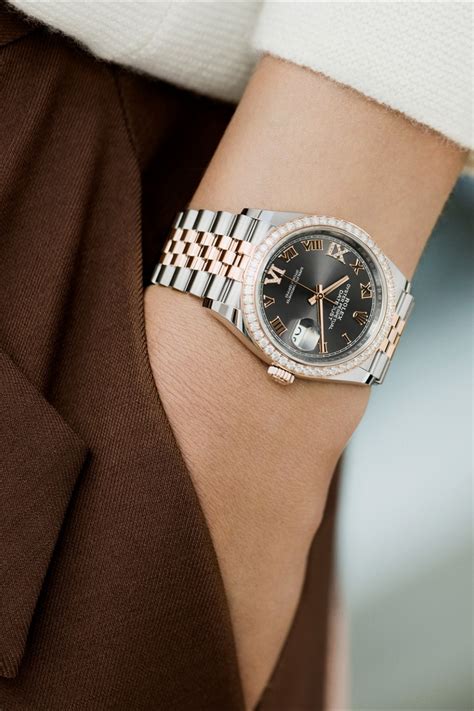 rolex datejust gold and steel|Rolex Datejust 36 watch: Oystersteel and Everose gold.